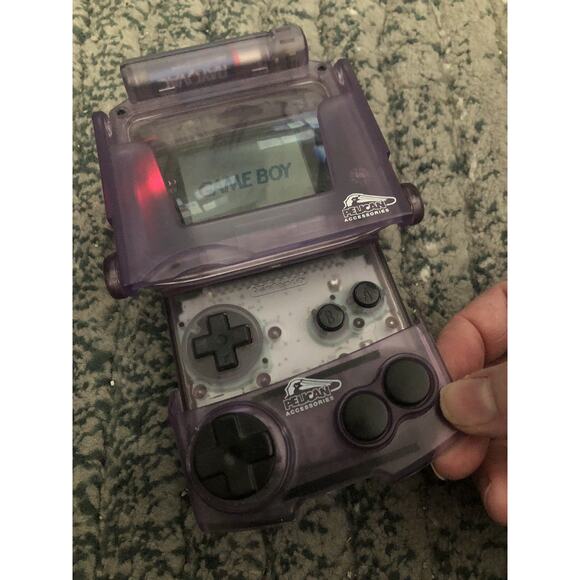 Nintendo Gameboy Color Atomic Purple With Pelican Accessory Shield Clear Purple - Picture 4 of 7